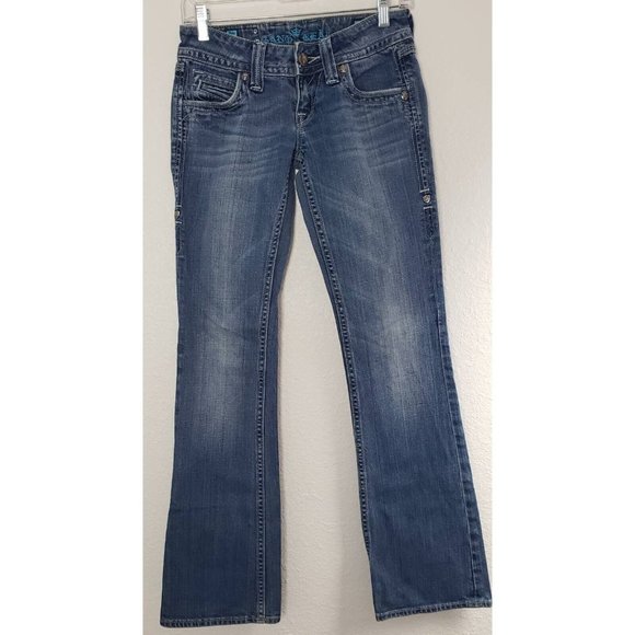 Miss Me Womens Bootcut Jeans Blue Embellished Studs Sang Real Only the Chosen 25 - Picture 4 of 9